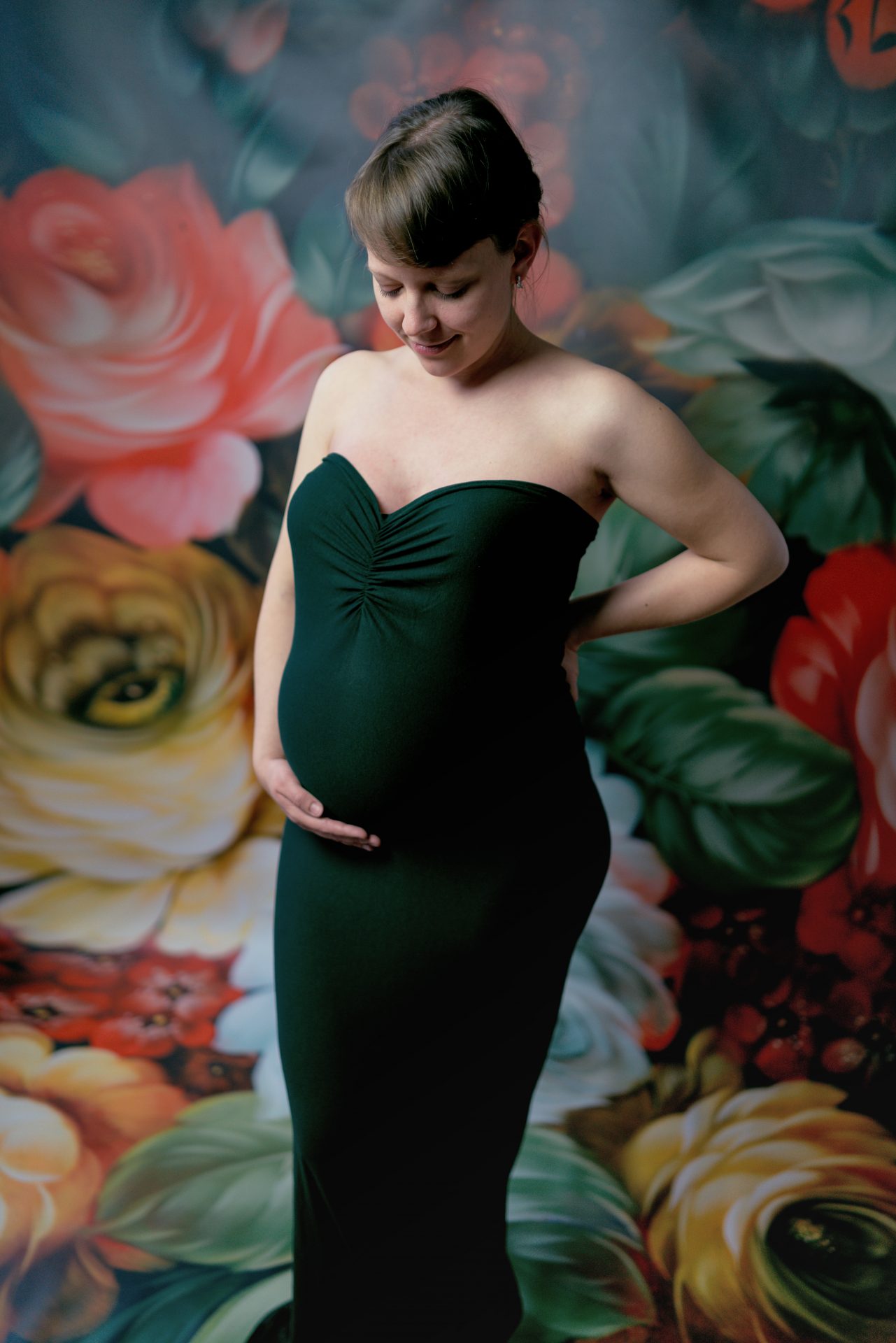 Schlauchkleid dunkelgrün