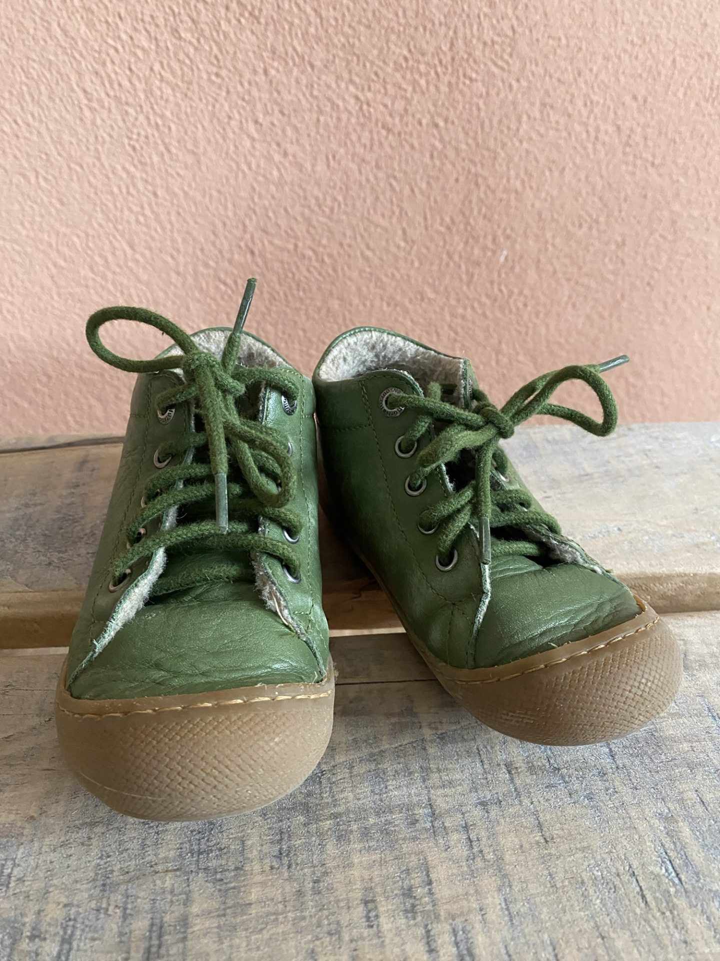 Lederschuhe grün