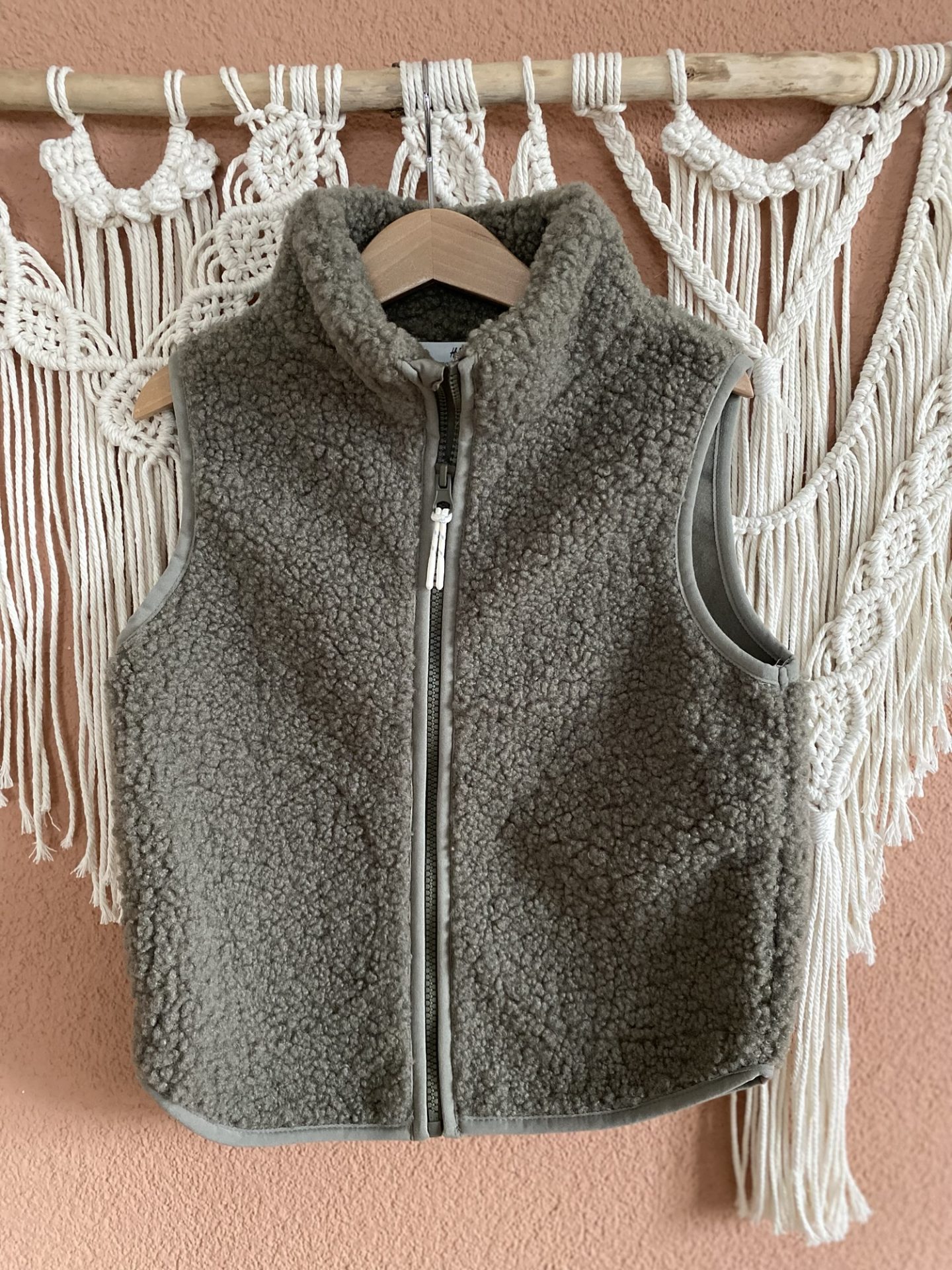 Plüschweste khaki
