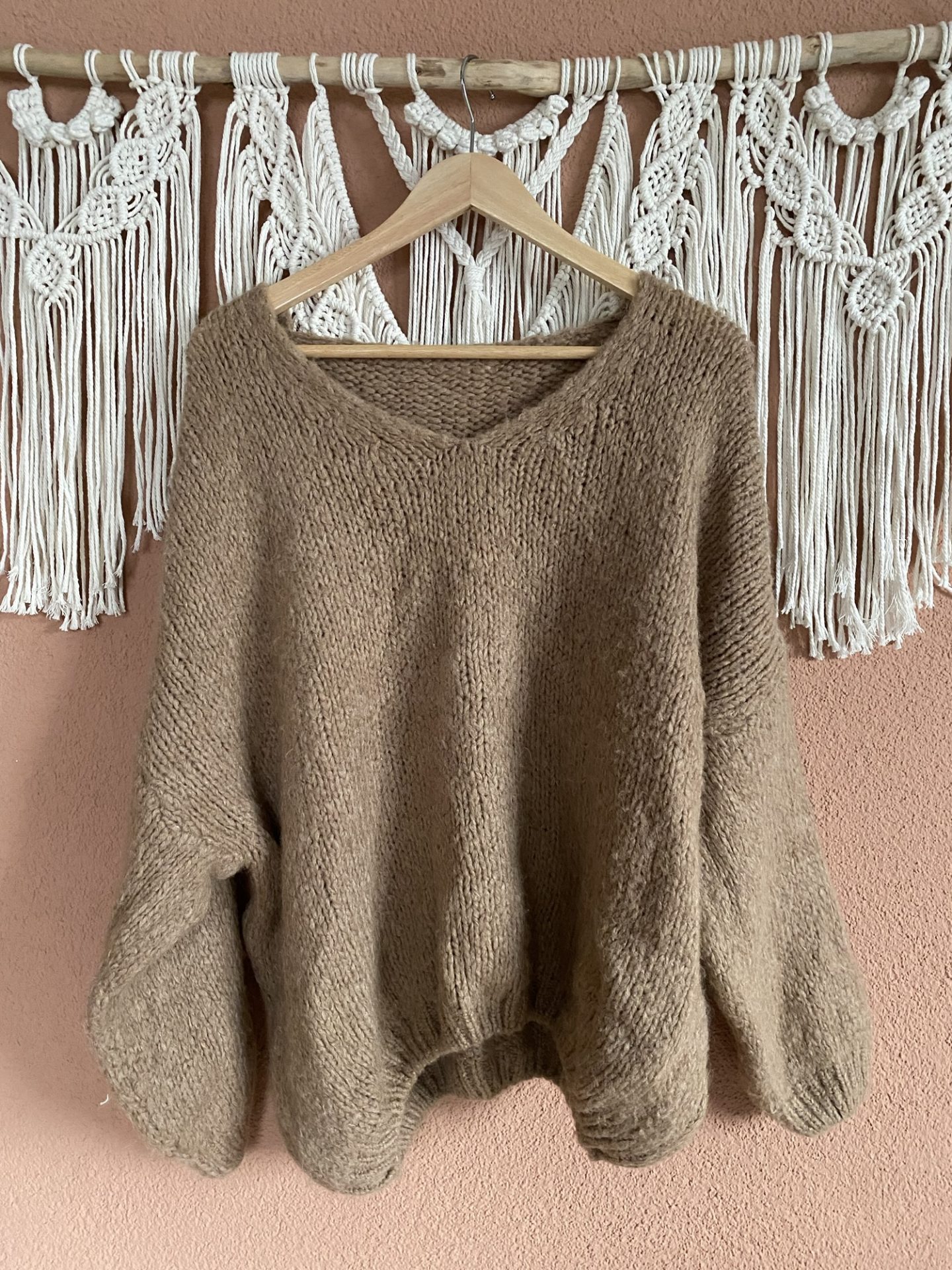 Strickpulli camel