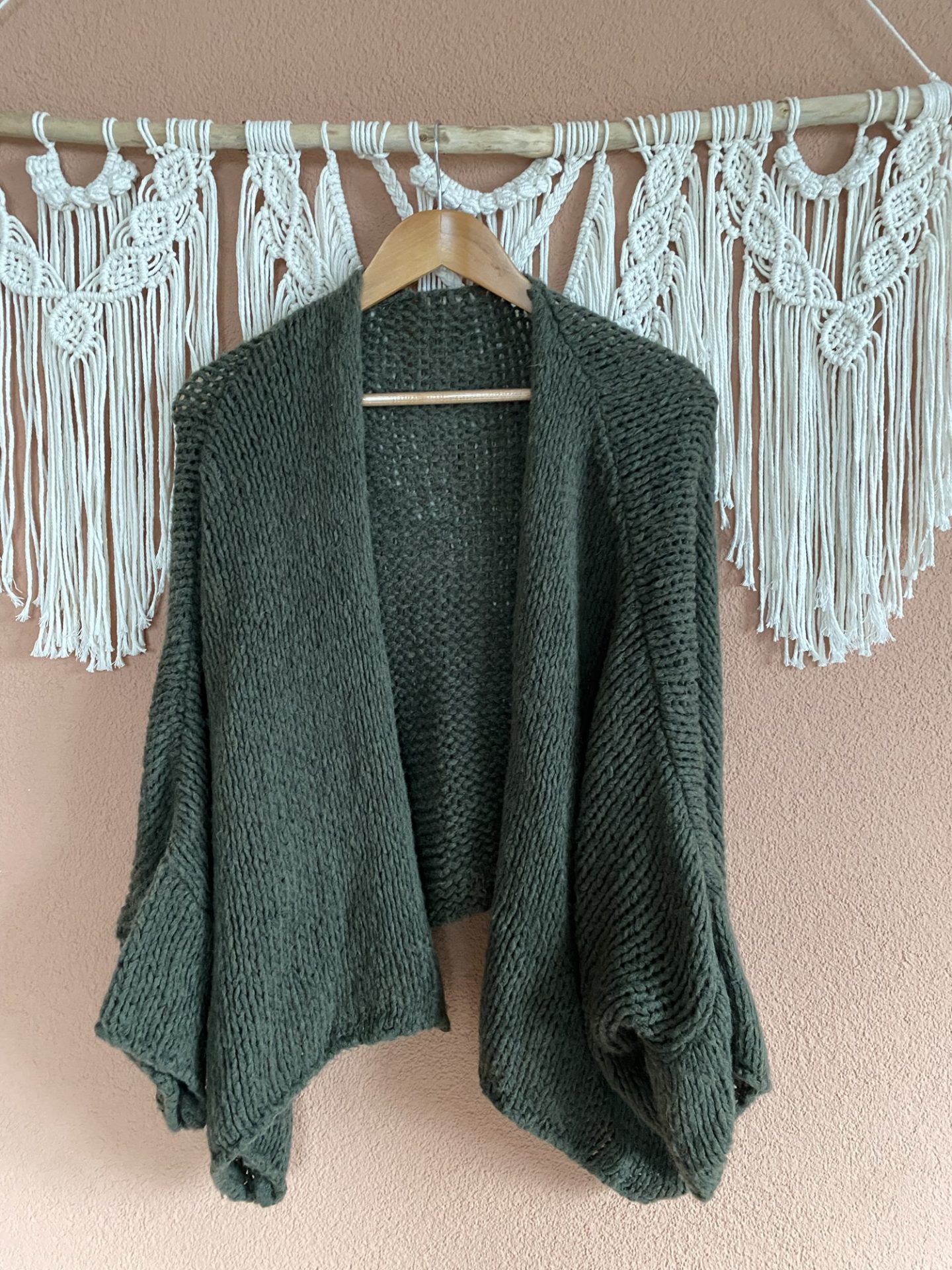Strickjacke khaki