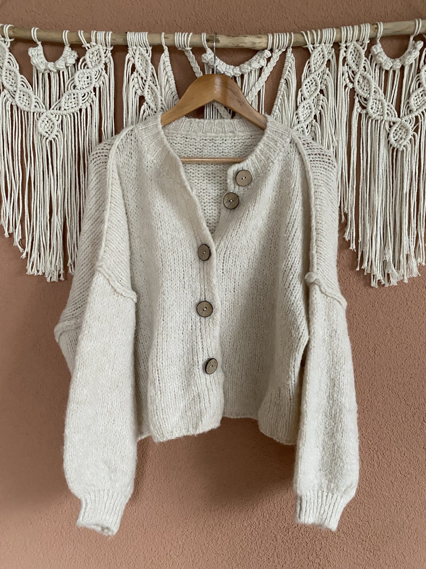 Strickjacke weiß