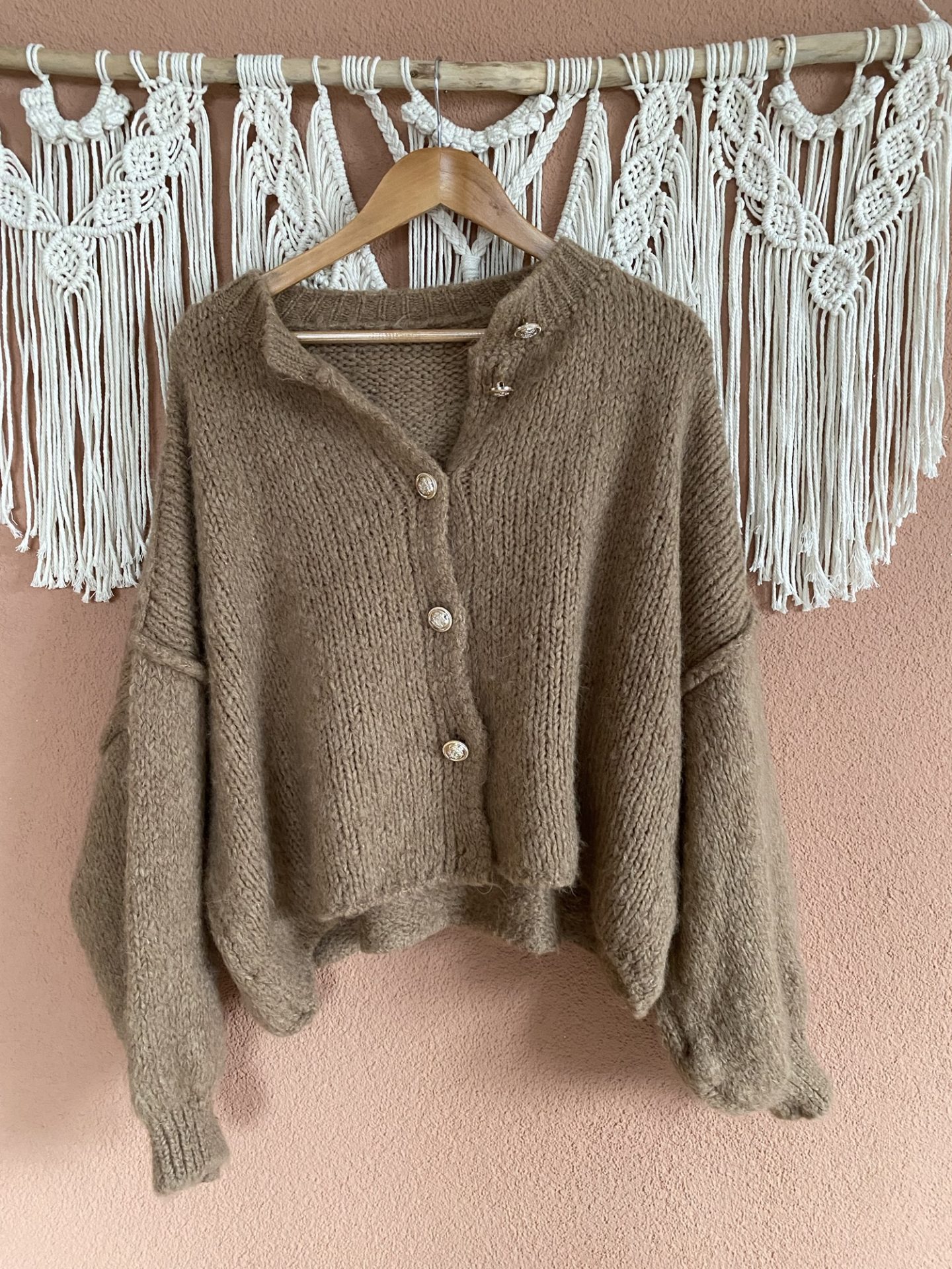 Strickpulli braun Frau