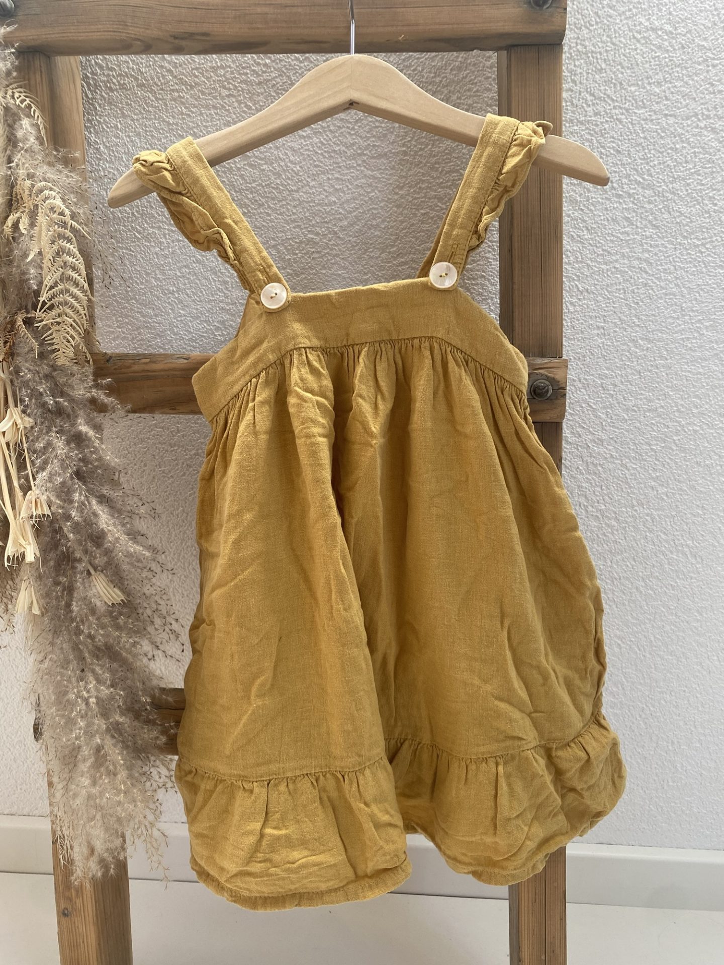Trägerkleid senf
